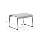 Mori Patio Ottoman | Ecru
