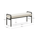 Macaret Bench Seat | Black