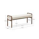 Macaret Bench Seat | Walnut Brown