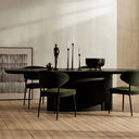 Axor Oval Dining Table | Black Oak
