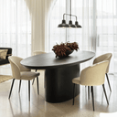 Axor Oval Dining Table | Black Oak