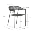 Mavis Stackable Patio Chair | Grey