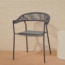 Mavis Stackable Patio Chair | Grey