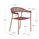 Mavis Stackable Patio Chair | Terracotta
