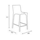 Mizule Bench Barstool | Ultra Beige