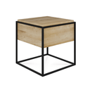 Monolit Bedside Table Natural Oak | Black Frame