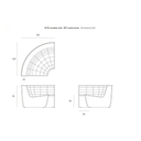 N701 Round Corner Sofa | Eco Graphite