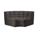 N701 Round Corner Sofa | Dark Grey