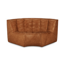 N701 Round Corner Sofa | Leather