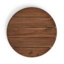 Naxos Round Bar Patio Dining Table | Black / Walnut Brown