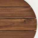 Naxos Round Bar Patio Dining Table | Black / Walnut Brown