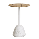 Naxos Round Bar Patio Dining Table | Terrazzo / Natural Ash