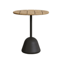 Naxos Round Patio Dining Table | Black / Natural Ash