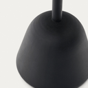 Naxos Round Patio Dining Table | Black / Natural Ash