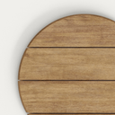 Naxos Round Patio Dining Table | Black / Natural Ash