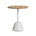 Naxos Round Patio Dining Table | Terrazzo / Natural Ash
