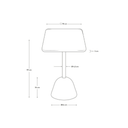 Naxos Square Bar Patio Dining Table | Black / Natural Ash