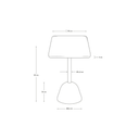 Naxos Square Bar Patio Dining Table | Black / Walnut Brown