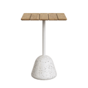 Naxos Square Bar Patio Dining Table | Terrazzo / Natural Ash