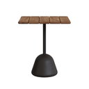 Naxos Square Patio Dining Table | Black / Walnut Brown