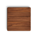 Naxos Square Patio Dining Table | Black / Walnut Brown