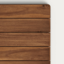 Naxos Square Patio Dining Table | Black / Walnut Brown