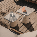 Naxos Square Patio Side Table | Terrazzo