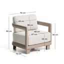 Nerano Patio Armchair | Taupe