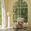 Neto Armchair | Brown Faux Fur