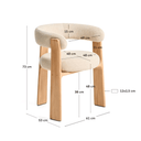 Notting Patio Chair | Ivory / Natural Teak