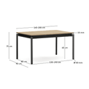 Noosa Extension Patio Dining Table | Black