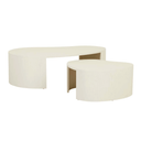 Oberon Curve Nest Coffee Table | Shell