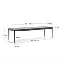 Olega Extension Dining Table | Black