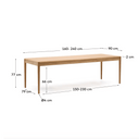 Olega Extension Dining Table | Natural