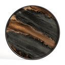 Bronze Organic Round Glass Tray