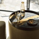 Bronze Organic Round Glass Tray