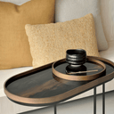 Bronze Organic Oblong Glass Tray