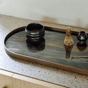 Bronze Organic Oblong Glass Tray