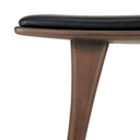Osso Bench Barstool | Teak Brown w Black Leather