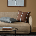 Otis Cushion | Chocolate / Sky
