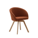Otis Swivel Dining Chair | Rust Boucle