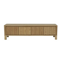 Oliver Fluted Entertainment Cabinet | Natural Ash