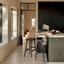 Osso Bench Barstool | Black Leather