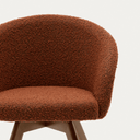 Otis Swivel Dining Chair | Rust Boucle