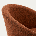 Otis Swivel Dining Chair | Rust Boucle