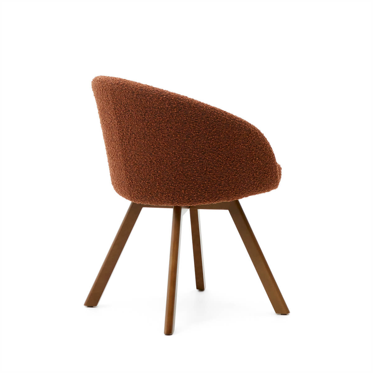 Otis Swivel Dining Chair | Rust Boucle - CLU Living Pty Ltd