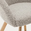 Otis Swivel Dining Chair | Stone Grey Boucle
