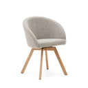Otis Swivel Dining Chair | Stone Grey Boucle