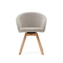 Otis Swivel Dining Chair | Stone Grey Boucle