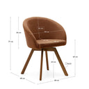 Otis Swivel Dining Chair | Terracotta